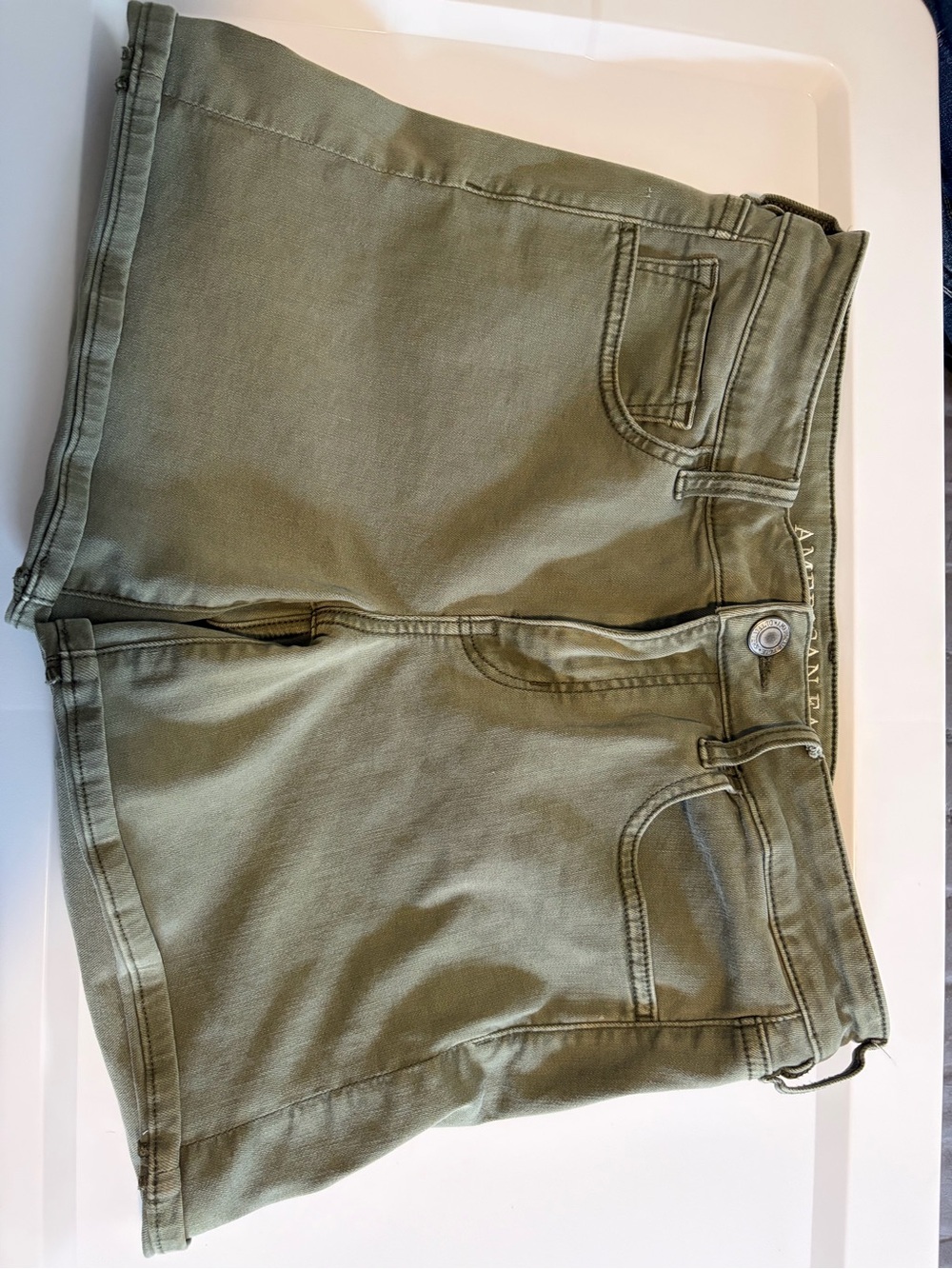 American Eagle Outfitters Olive Green Stretch Shorts
